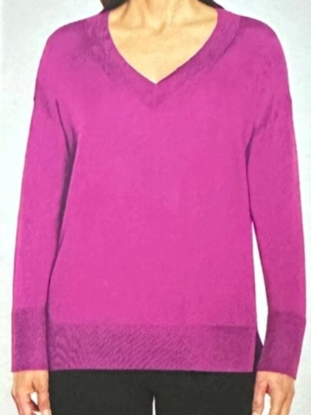 BANANA REPUBLIC V-Neck Merino Sweater Pink Size S NWT